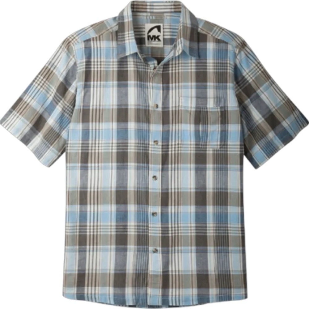 Mountain Khaki Men’s Tomahawk Madras Plaid Short Sleeve Button Up Shirt Sz M